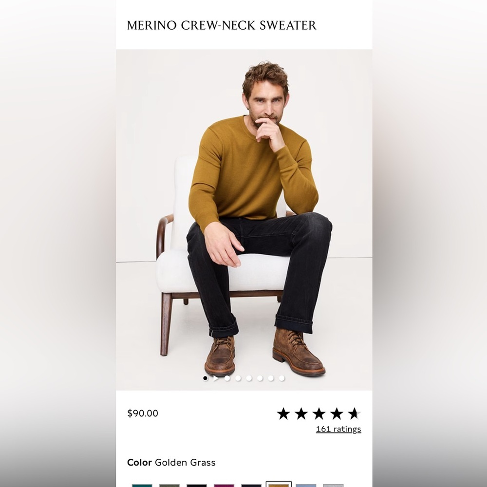 BANANA REPUBLIC Italian Merino Wool Sweater